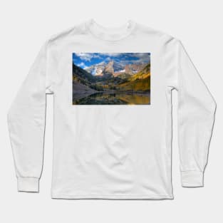 Colorado Maroon Bells in Autumn Long Sleeve T-Shirt